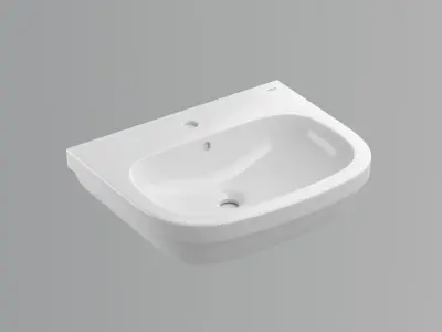 Euro Wall hung Basin 60 Set 3D model