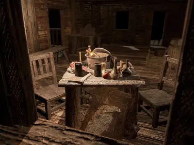 Modular Houses Low-poly 3D model