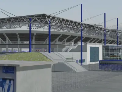 MSV Arena - Duisburg - Germany Low-poly 3D model