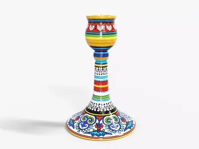 Antique candle holder Low-poly 3D model purchase