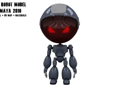 Robot Model body may Low-poly 3D model