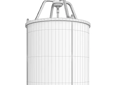 Cylinder Chandelier Light Fixture Traditional Glass Pendant Low-poly 3D model