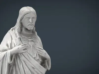 Sacred Heart of Jesus Low-poly 3D model