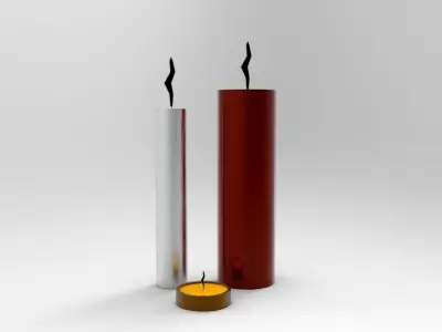 Candles 3d model candle and candle 3D model
