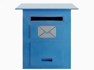 Postbox 04 Low-poly 3D model