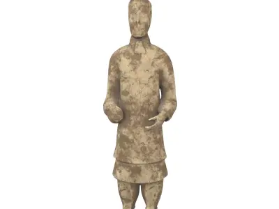 Qin Dynasty Terracotta Army Figurine v1 001 Low-poly 3D model