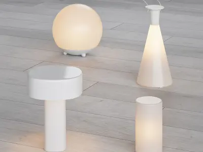 IKEA SOLVINDEN LED table lamps set 3D model