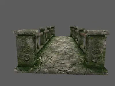 bridge 2 stone Low-poly 3D model