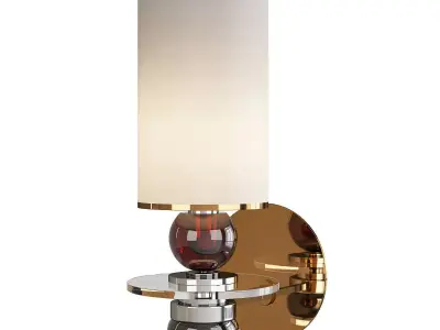 Majolica gold sconce Low-poly 3D model