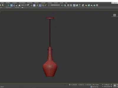 Candle Multi Light Pendant Light Low-poly 3D model