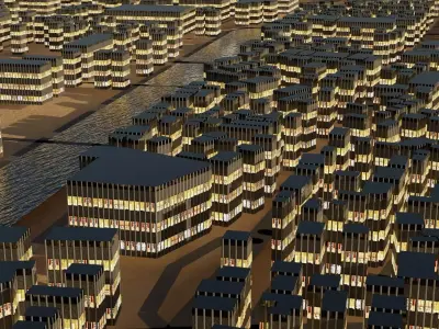 Iwata Japan Citymap Building 3D model