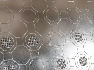 Silver Sci-Fi Metal Mesh Transparent PBR Seamless Texture