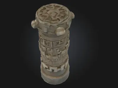 Ancient Stone Pillar  Timeless Monument of Forgotten Empires 3D model