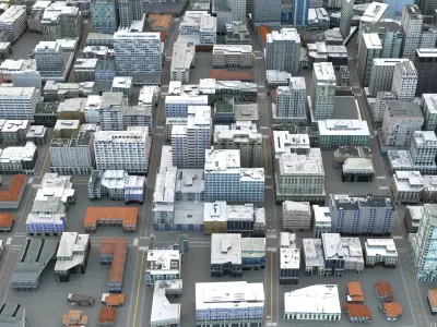 City 100 Low-poly 3D model