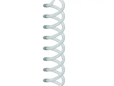 Transparent Spiral Lamp Filament 3D model
