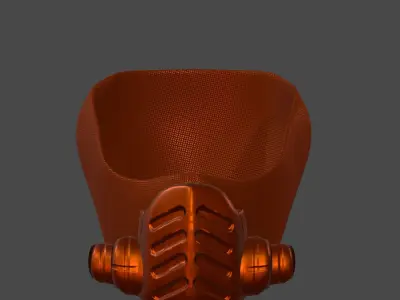 Gas mask helmet 3d model scifi Low-poly  Low-poly 3D model