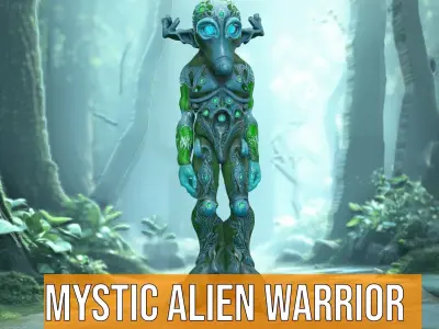 Mystic Alien Warrior model pack Low-poly 3D model