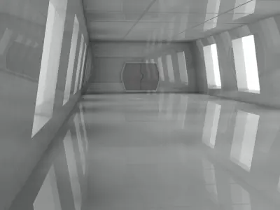 Sci Fi Interior 3D model 8
