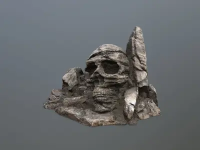 Skull Rock Low-poly 3D model order