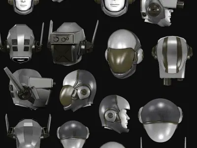 Sci Fi Helmet Pack  3D model