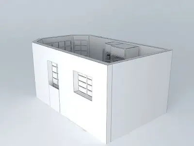 itatibacozinha house with door Free 3D model