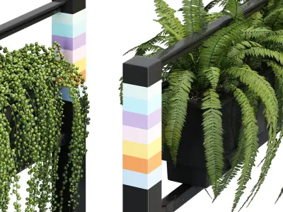 Floral barrier one 3D model
