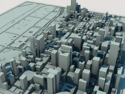 Chicago City Illinois United States 3D print model