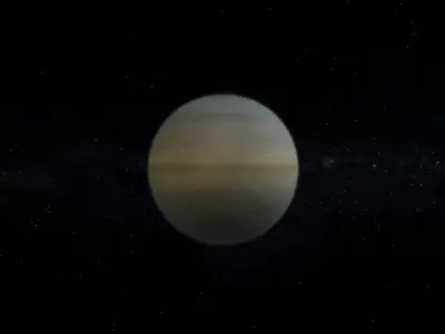 Gas Giant Alien Planet 05 Low-poly 3D model