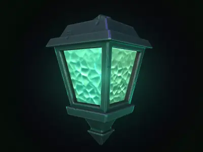Stylized lamp 3D model