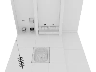 Bathroom furniture set Panta Rel 3 3D model