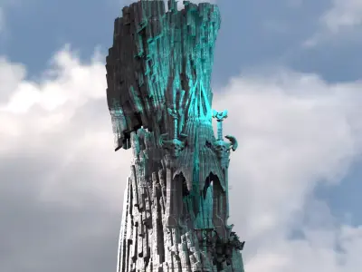 Dark ages spire cliff  3D model
