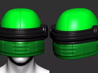 helmet high poly sculpt 3d printable ver 7 3D model 3D model