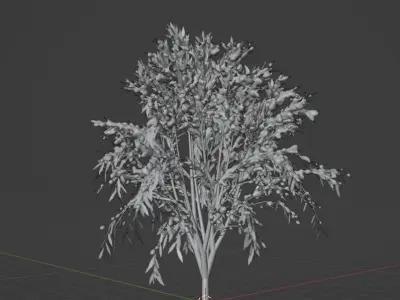 Snow covered tree 3D model