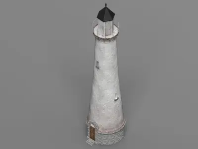 Stumholmen lighthouse 8K Low-poly 3D model
