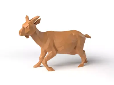 GoatII Low Poligonal Low-poly 3D model