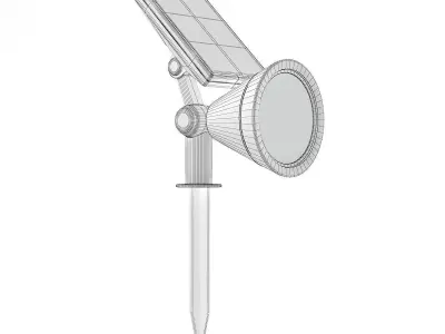 Sun Powered Exterior Halogen 3D Model 3D model