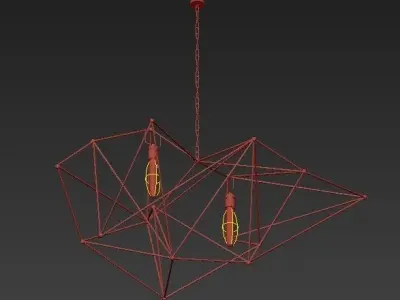 Maquette Double Chandelier 3D model