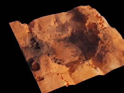 Landscape Low-poly 3D model