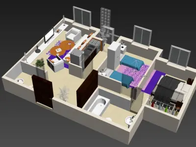 3d FLOOR PLAN 3D model