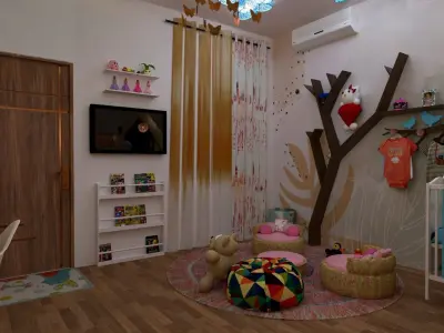 girl bedroom 3D model