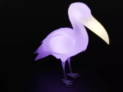 Indirect lighting for Shoebill 3D model