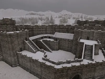 Basic Medieval Castle 3D model