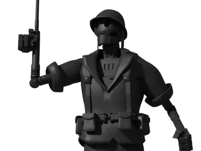 DC GI Robot Statue Printing STL 3D print model