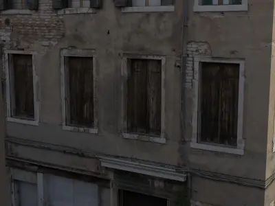 Apartment Building Venice Low Poly 144 3D model