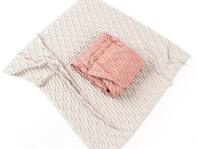 Set of blankets 3D model