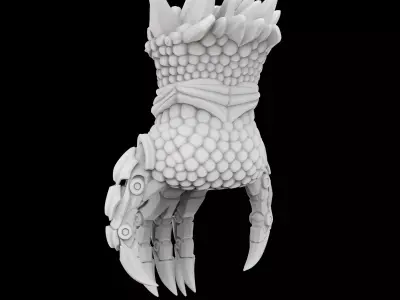 Hybrid Mecha Dragon Claw 3D print model