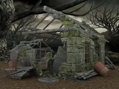 Derelict Buildings Lightwave obj 3D model