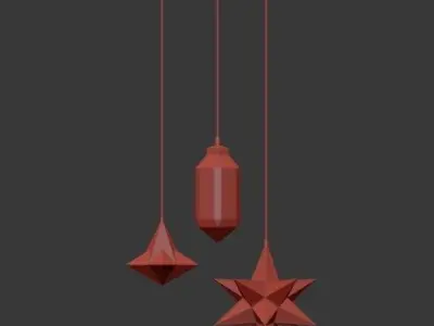 Moroccan Glass Pendants 3D model