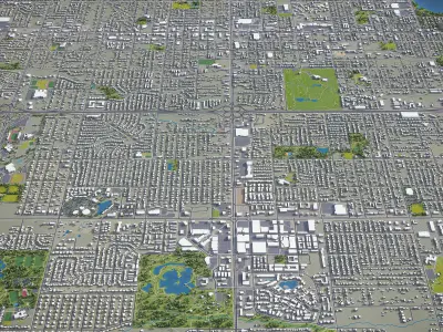 Lakewood Low-poly 3D model