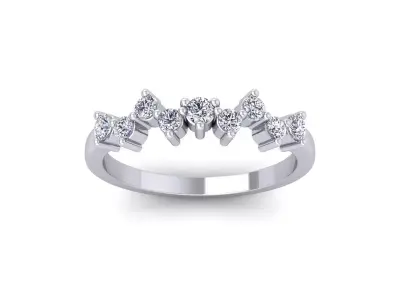 Light Woman Ring 3d Model and Render  3D print model